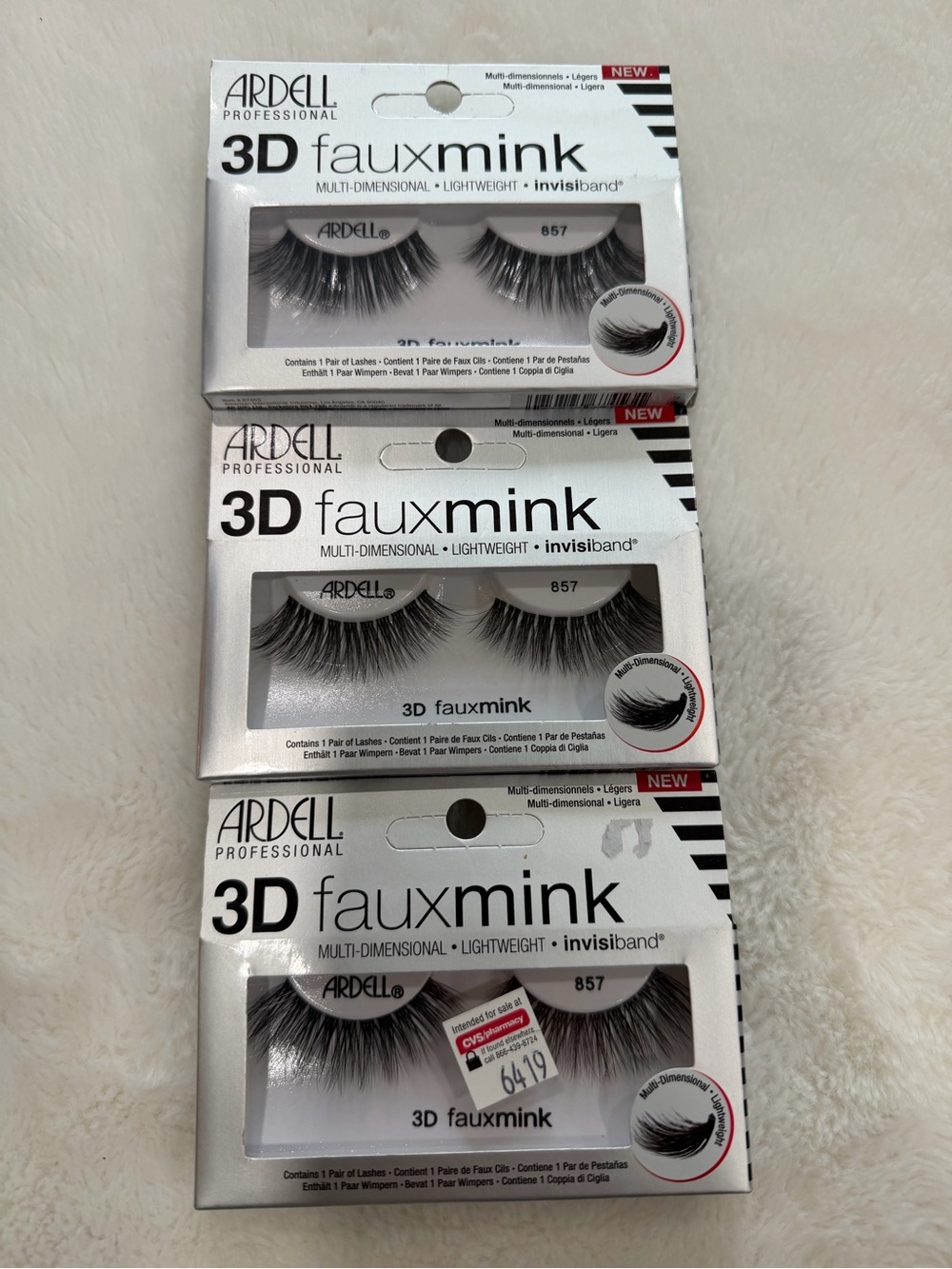 Ardell faux mink lashes 857 BUNDLE